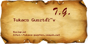 Tukacs Gusztáv névjegykártya