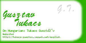 gusztav tukacs business card